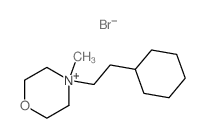 Morpholinium,4-(2-cyclohexylethyl)-4-methyl-, bromide (1:1) Structure