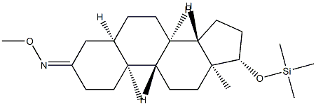 17β-(Trimethylsiloxy)-5β-androstan-3-one O-methyl oxime结构式