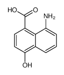 1-Naphthalenecarboxylicacid,8-amino-4-hydroxy-(9CI) structure