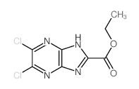 ethyl 3,4-dichloro-2,5,7,9-tetrazabicyclo[4.3.0]nona-2,4,7,10-tetraene-8-carboxylate Structure