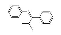 (E)-N-(2-methyl-1-phenylpropylidene)aniline Structure