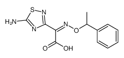 2-(1-Phenylethoxyimino)-2-(5-amino-1,2,4-thiadiazol-3-yl)acetic acid Structure