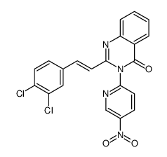 2-[(E)-2-(3,4-dichlorophenyl)ethenyl]-3-(5-nitropyridin-2-yl)quinazolin-4-one结构式