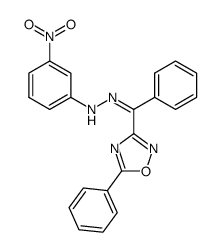 3-benzoyl-5-phenyl-1,2,4-oxadiazole m-nitrophenylhydrazone Structure