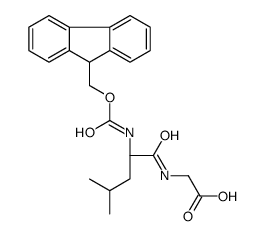 (S)-2-(2-((((9H-芴-9-基)甲氧基)羰基)氨基)-4-甲基戊酰胺基)乙酸结构式