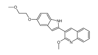 2-methoxy-3-[5-(2-methoxyethoxy)-1H-indol-2-yl]quinoline结构式