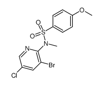 N-(3-bromo-5-chloro-pyridin-2-yl)-4'-methoxy-N-methyl-benzenesulfonamide结构式