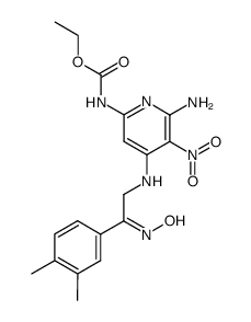 ethyl (6-amino-4-((2-(3,4-dimethylphenyl)-2-(hydroxyimino)ethyl)amino)-5-nitropyridin-2-yl)carbamate结构式