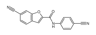 6-Cyan-N-(4-cyanphenyl)-1-benzofuran-2-carboxamid Structure