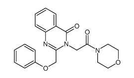 3-(2-morpholin-4-yl-2-oxoethyl)-2-(phenoxymethyl)quinazolin-4-one结构式