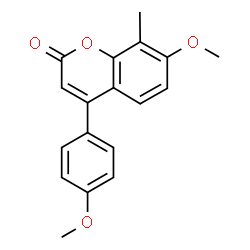 7-methoxy-4-(4-methoxyphenyl)-8-methylchromen-2-one结构式