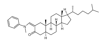 2-(N-methylanilinomethylene)-5α-cholestan-3-one Structure