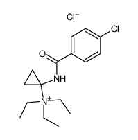 (1-(4-Chlorbenzoylamino)-cyclopropyl)-triethyl-ammoniumchlorid结构式