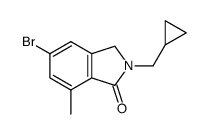 5-bromo-2-cyclopropylmethyl-7-methyl-2,3-dihydro-isoindol-1-one结构式