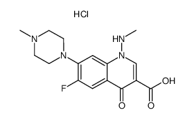 1-methylamino-6-fluoro-7-(4-methylpiperazin-1-yl)-1,4-dihydro-4-oxoquinoline-3-carboxylic acid hydrochloride Structure