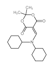 5-[(dicyclohexylamino)methylidene]-2,2-dimethyl-1,3-dioxane-4,6-dione结构式