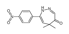 5,5-dimethyl-7-(4-nitrophenyl)-1H-diazepin-4-one结构式