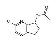 2-chloro-6,7-dihydro-5H-cyclopenta[b]pyridin-7-yl acetate Structure