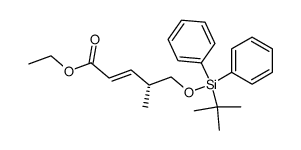 (R)-(E)-(+)-ethyl-5-(tert-butyldiphenylsilyloxy)-4-methyl-2-pentenoate Structure