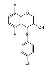 4-(4-chloro-phenylsulfanyl)-5,8-difluoro-chroman-3-ol结构式