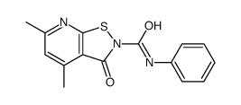 4,6-dimethyl-3-oxo-N-phenyl-[1,2]thiazolo[5,4-b]pyridine-2-carboxamide Structure