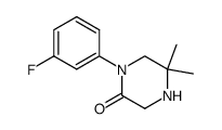 1-(3-fluorophenyl)-5,5-dimethylpiperazin-2-one Structure