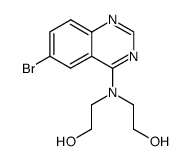 (6-bromo-quinazolin-4-yl)-bis-(2-hydroxy-ethyl)-amine Structure