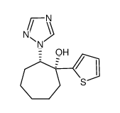 (1R,2S)-1-Thiophen-2-yl-2-[1,2,4]triazol-1-yl-cycloheptanol Structure