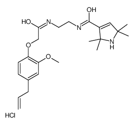 N-[2-[[2-(2-methoxy-4-prop-2-enylphenoxy)acetyl]amino]ethyl]-2,2,5,5-tetramethyl-1H-pyrrole-3-carboxamide,hydrochloride Structure