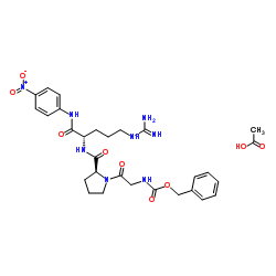 Z-甘氨酰-L-脯氨酰-L-精氨酰对硝基苯胺醋酸盐结构式