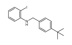 N-(4-tert-butylbenzyl)-2-iodoaniline结构式