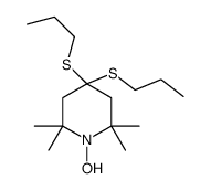 1-hydroxy-2,2,6,6-tetramethyl-4,4-bis(propylsulfanyl)piperidine Structure