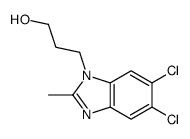 3-(5,6-dichloro-2-methylbenzimidazol-1-yl)propan-1-ol结构式