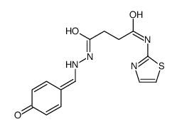 4-oxo-4-[2-[(4-oxocyclohexa-2,5-dien-1-ylidene)methyl]hydrazinyl]-N-(1,3-thiazol-2-yl)butanamide结构式