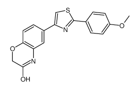 6-[2-(4-methoxyphenyl)-1,3-thiazol-4-yl]-4H-1,4-benzoxazin-3-one结构式