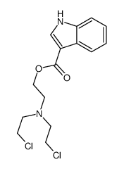 2-[bis(2-chloroethyl)amino]ethyl 1H-indole-3-carboxylate结构式