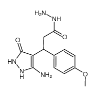 3-(5-amino-3-oxopyrazolin-4-yl)-3-(4-methoxyphenyl) propanoic acid hydrazide结构式