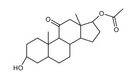 (3α,17β)-3-Hydroxy-11-oxoandrostan-17-yl acetate Structure