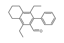 1,4-diethyl-3-phenyl-5,6,7,8-tetrahydronaphthalene-2-carbaldehyde结构式