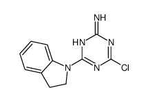 4-chloro-6-indolin-1-yl-1,3,5-triazin-2-amine结构式