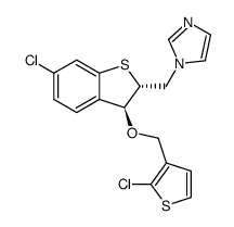 trans-1-<<6-chloro-3-<(2-chloro-3-thienyl)methoxy>-2,3-dihydrobenzothien-2-yl>methyl>1H-imidazole结构式