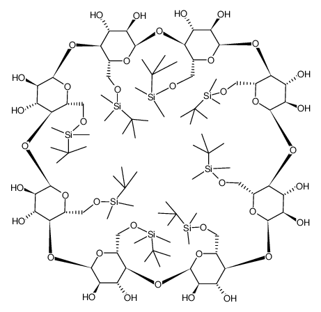 八-6-(二甲基-叔-丁基甲硅烷基)-Γ-环糊精结构式