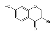 3-bromo-2,3-dihydro-7-hydroxy-4H-1-benzopyran-4-one结构式