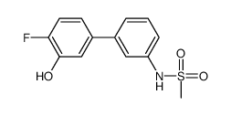 N-[3-(4-fluoro-3-hydroxyphenyl)phenyl]methanesulfonamide结构式