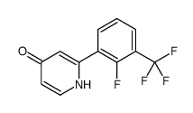 2-[2-fluoro-3-(trifluoromethyl)phenyl]-1H-pyridin-4-one Structure