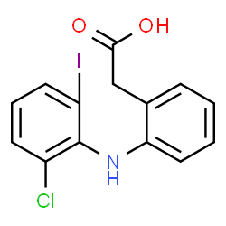 2-[(2-Chloro-6-iodophenyl)amino]benzeneacetic acid Structure