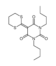 1,3-Dibutyl-5-[1,3]dithian-2-ylidene-pyrimidine-2,4,6-trione structure