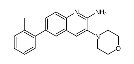 3-morpholino-6-o-tolylquinolin-2-amine结构式