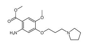 methyl 2-amino-5-methoxy-4-(3-(pyrrolidin-1-yl)propoxy)benzoate结构式