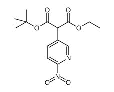 1-tert-butyl 3-ethyl 2-(6-nitropyridin-3-yl)malonate Structure